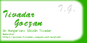 tivadar goczan business card
