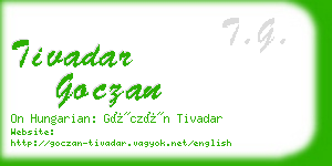 tivadar goczan business card